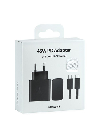 Мережевий Зарядний Пристрій Samsung 1USB-C PD/QC 45W+Type-C to Type-C 1:1 No Brand (337994379)