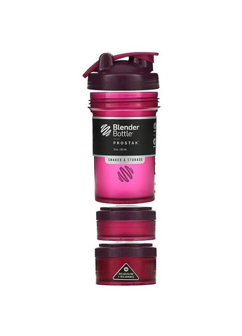 Шейкер спортивний BlenderBottle ProStak 22oz/650ml з 2-ма контейнерами Plum (A-011895) Blender Bottle (308859728)