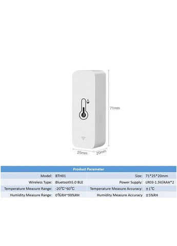 Датчик температури та вологості TH01 bluetooth TUYA (367954251)