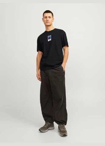 Черная футболка basic,черный с принтом,jack&jones Jack & Jones