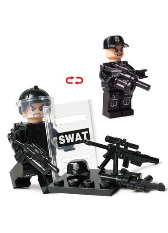 Фигурки детский конструктор солдаты спецназовцы военные SWAT BrickArms No Brand (366664854)