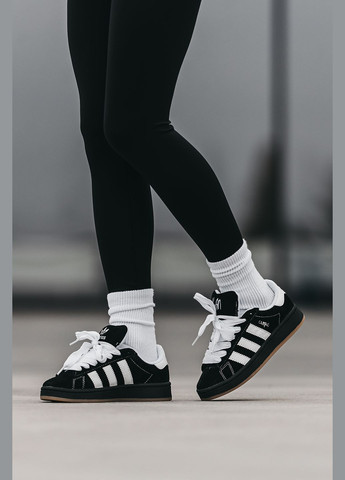 Кросівки жіночі і чоловічі Adidas Campus 00s x Korn black white | Адідас Кампус чорні білі No Brand чорні всесезони (315018934)