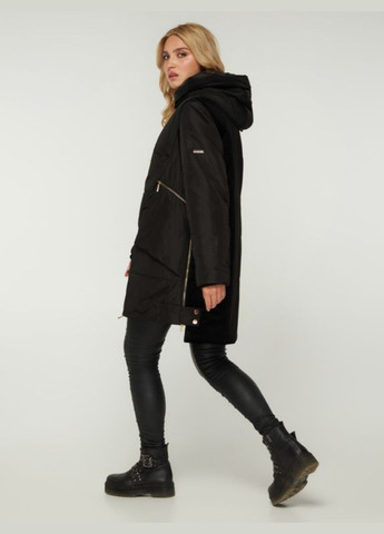 Чорна демісезонна куртка дієго Mirage