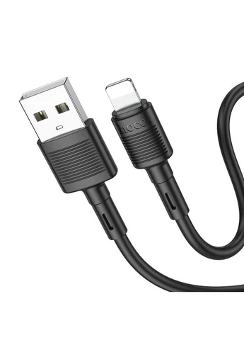 Кабель X83 USB to iP 2.4A, 1m, PVC, PVC connectors, Black Hoco (388967261)