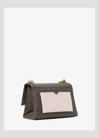 Сумка крос-боді жіноча Cece Small Logo коричнева (рожевий ремінець) Michael Kors (327539091)