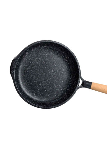 Алюмінієва сковорода 2,8 л мармурова з антипригарним покриттям Ø 28 см чорна MGC HP-4-425B Jooki (358705642)