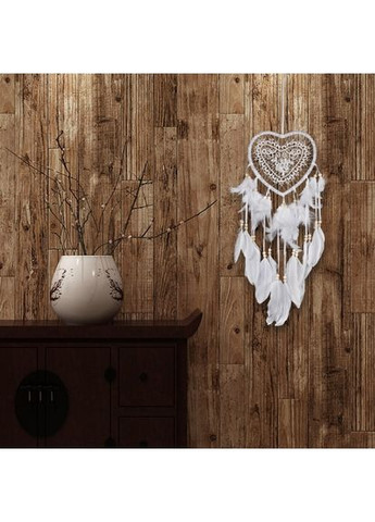 Светильник-ночник ловец снов сердце с перьями для декора пластик 60х14х2,8 см для спальни и уюта ProDobro (365441114)