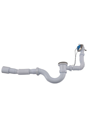 Сифон для ванны прямоточный с выпуском 1 1/2″, перел и гофротрубой 40*40/50 OPTI-26133 optimum (369502735)