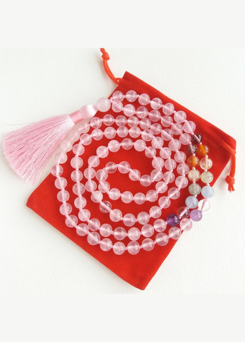 Чотки 7 чакр + кварц 108 намистин з вузлами d 8мм No Brand (331293551)