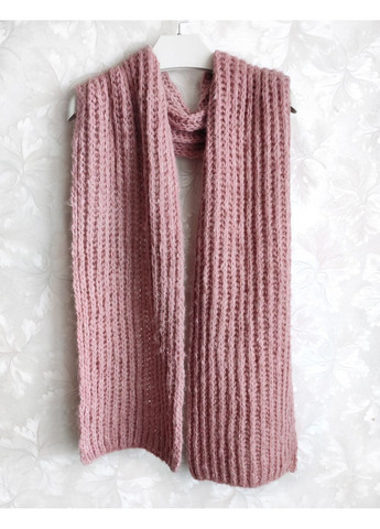 В'язаний зимовий шарф ручної роботи з мериносу кольору чайної троянди No Brand (369612458)