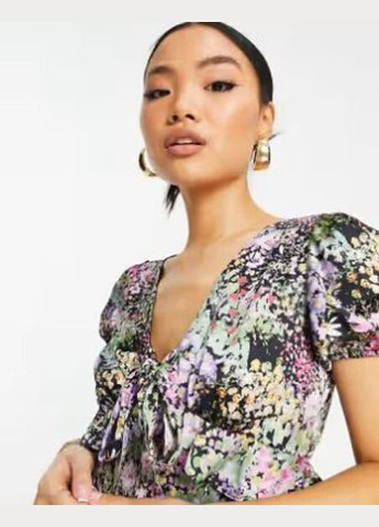 Комбинированное кэжуал платье Topshop с цветочным принтом
