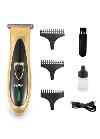 Машинка - триммер для стрижки и бороды аккумуляторная R.4006 три насадки RAF (299187246)