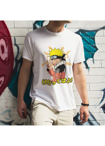 Біла футболка з принтом наруто - кід 4 we No Brand