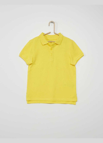 Желтая детская футболка-поло лето,желтый, для мальчика Kiabi