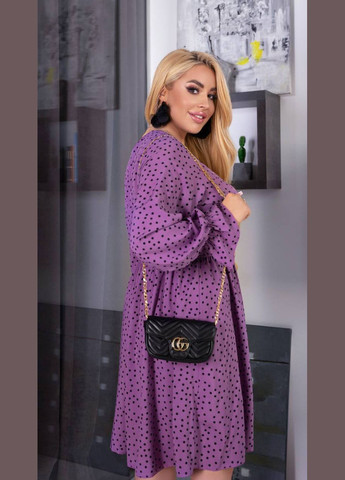 Фіолетова жіноча сукня на запах із софту колір фіолетовий р.54/56 452613 New Trend