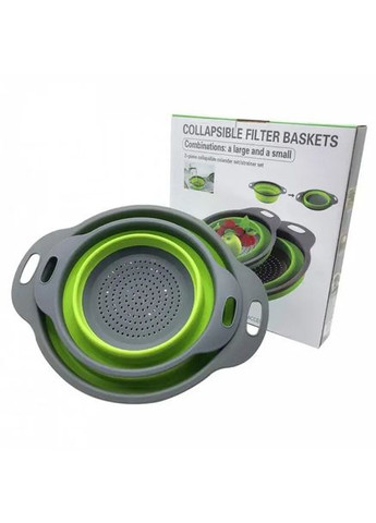 Друшляк силіконовий складаний великий + маленький Collapsible filter baskets Digital (363831945)