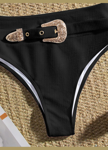 Комбінований літній жіночий купальник роздільний 7716 l чорний роздільний Fashion