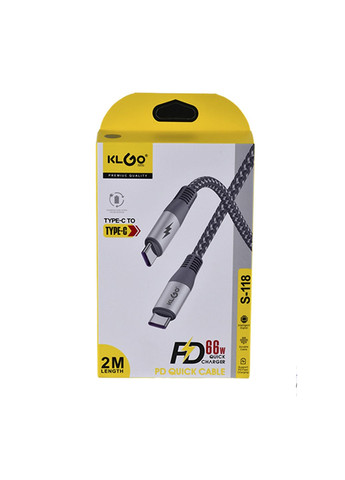 Кабель KLGO Type-C to Type-C цвет разноцветный CB-00277590 No Brand (330751550)