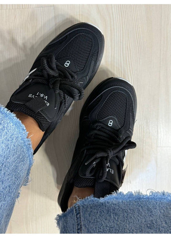 Кросівки жіночі Violeta 136-33 комбіновані на високій підошві чорні No Brand чорні всесезони (355021817)