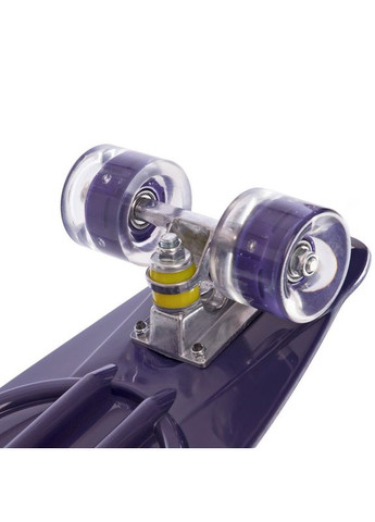 Скейтборд круизер пластиковый PC дека с отверстием и светящимися колесами (PU светит, р-р 60x17см, темно-фиолетовый) (HB-31B-2) SP-Sport (361434232)