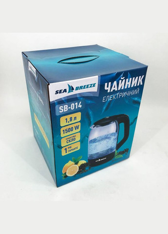 Чайник електричний прозорий з підсвічуванням Sea Breeze sb-014 (285718736)