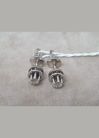 Золотые серьги-пуссеты с бриллиантами. Артикул 3032433Б Гаразд (316088084)