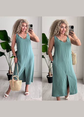 Фісташкова повсякденний, кежуал жіноча сукня Style Point однотонна