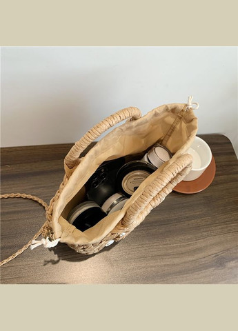 Жіноча літня плетена сумка кросбоді з мушлями та довгим ремінцем BAHAMAS No Brand (342419357)