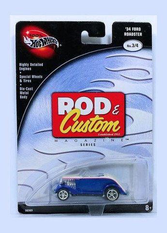 Машинка '34 Ford Roadster 2003 100% Preferred: Rod & Custom 3/4 56569 Hot Wheels (316684836)