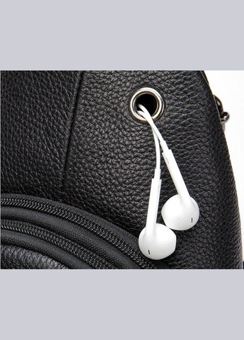 Сумка чоловіча слінг через плече в зернистій шкірі 20249 Чорна Vintage (331906579)