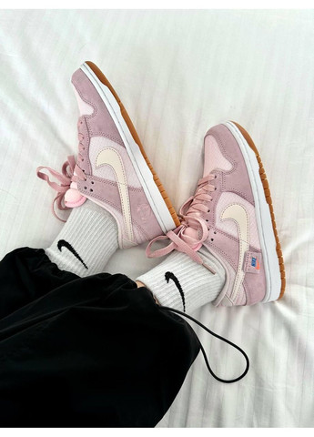 Рожеві Осінні кросівки чоловічі nike sb dunk low teddy bear pink найк сб данк No Brand