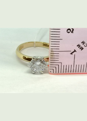 Золотое кольцо с фианитами. 700402 Харківська ювелірна фабрика (332174237)