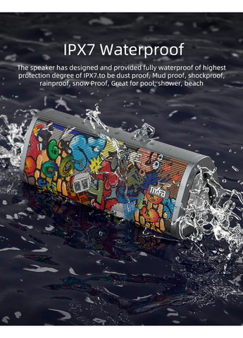 Колонка A10+ Speaker black graffiti MIFA (361056043)