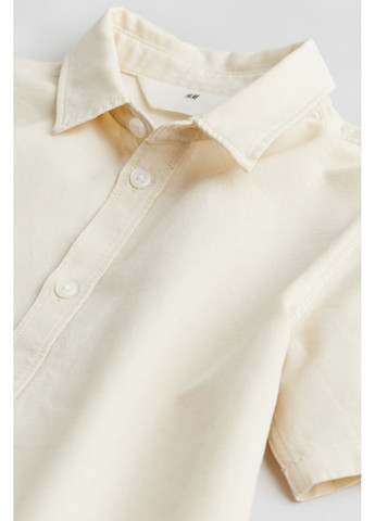 Бежевая рубашка однотонная H&M