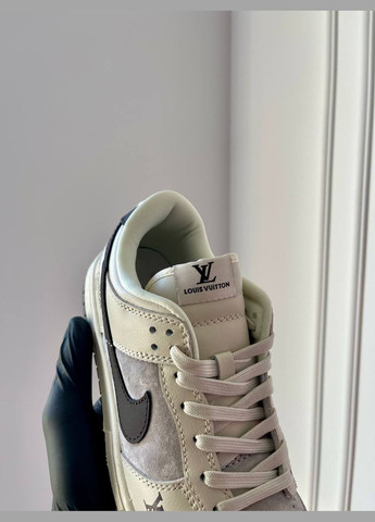 Сірі всесезон кросівки Vakko Nike SB Dunk Low x Louis Vuitton Grey