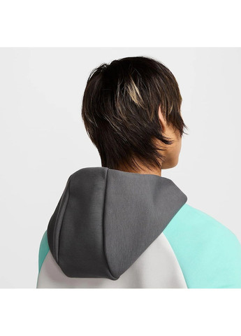 Толстовка чоловіча Tech Fleece Fz Wr Turquoise/White Nike (364838884)