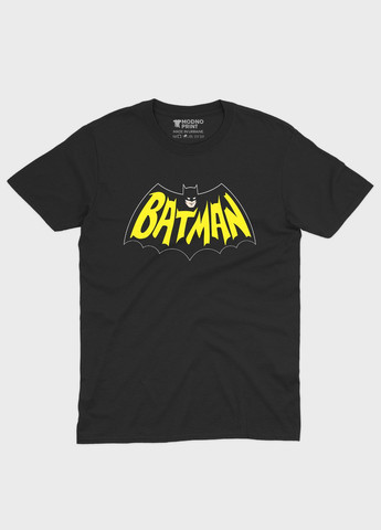 Черная демисезонная футболка для девочки с принтом супергероя - бэтмен (ts001-1-gl-006-003-022-g) Modno
