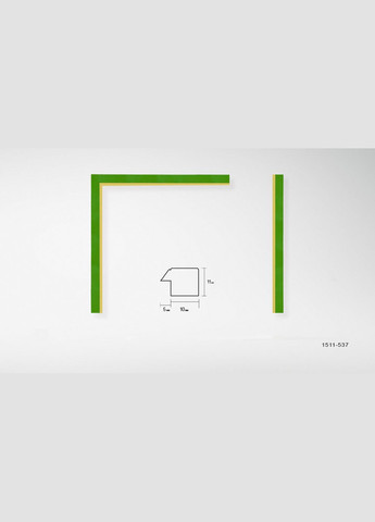 Фоторамка 21Х30, (А4), зелена із золотою вставкою, 1511-537, СКЛО + КАРТОН No Brand (307061004)
