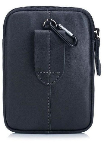 Мужская сумка чехол для телефона на пояс на ремень из натуральной кожи маленькая Черный 35297 BULL (333594209)