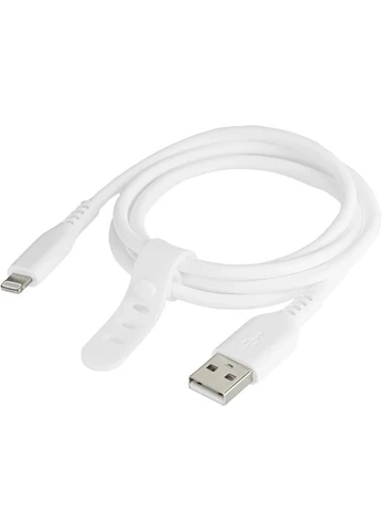 Кабель SOFT USB - Lightning Silicone 2.4A 1m (GS-AL12WH) ( ) Glasscove (400765021)