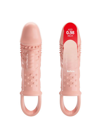 Насадка на член із вібрацією збільшення члена на 2,5 см насадка Penis Sleeve CECELIA LyBaile (317748108)