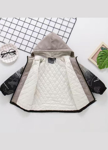 Темно-коричневая демисезонная ветровка No Brand