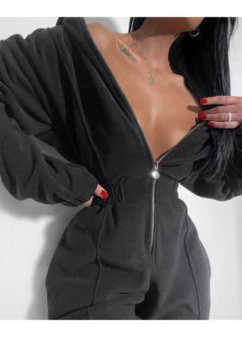 Комбинезон N.Family однотонный чёрный кэжуал