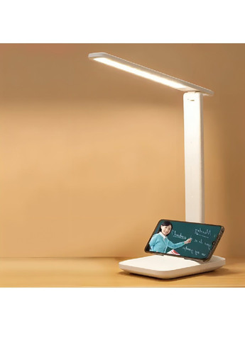 Настільна LED лампа з акумулятором підставкою під телефон регулюванням кута нахилу 3 режими освітлення 10 Вт (480396-Prob) Unbranded (335003924)