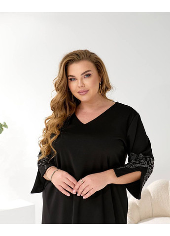 Чорна святковий, повсякденний, ділова, кежуал жіноча сукня елегантна силуетна Style Point метелики