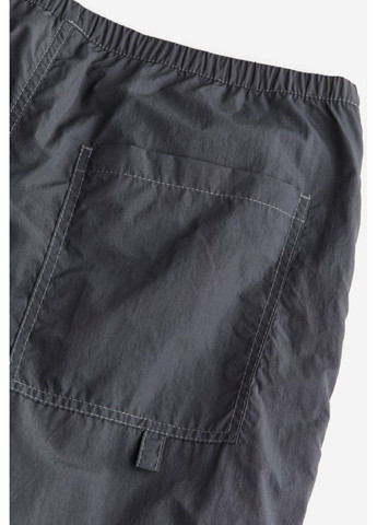 Серые кэжуал летние брюки H&M