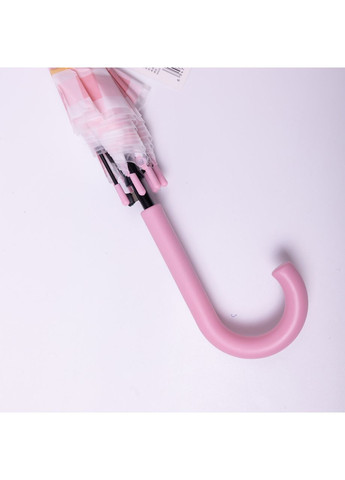 Розовый классический детский зонт-трость полуавтомат из полиэстера прочный надежный 8 спиц диаметр 94 см hp-23-11p Yiwu (369142867)