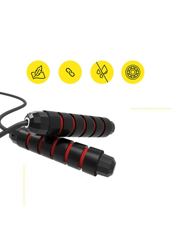 Скакалка скоростная для кроссфита Speed Rope Classic XR-0150 Black/Red Cornix (318867492)