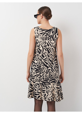 Бежева коктейльна сукня H&M зебра