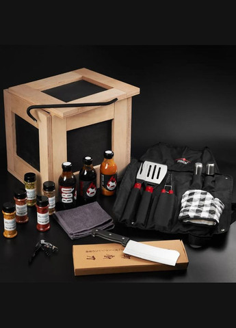 Подарочный набор в ящике с ломом для мужчины "Барбекю BBQ" No Brand (280941640)
